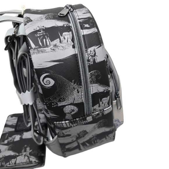 Loungefly Nbc Pop Up Jack Rip Nightmare Before Christmas Mini Backpack Wallet - Picture 4 of 6